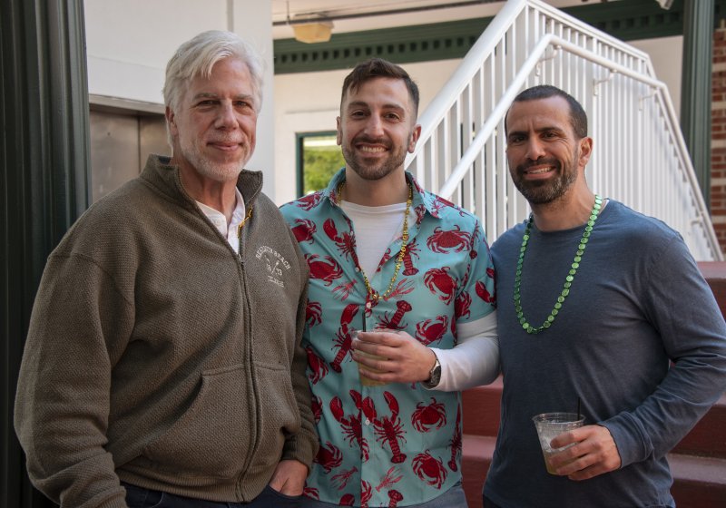 Dave and Dan Desche and John Yohannan loved the Summer House and Purple Parrot offerings in the Gumbo Crawl.